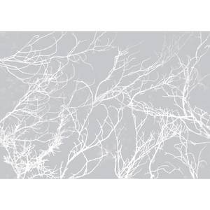 Fototapete White Trees Vlies - Grau - 300 x 210 cm