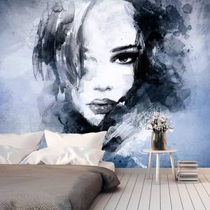 Vlies Fototapete Dream Girl Vlies - Blau / Schwarz - Blau - 200 x 140 cm