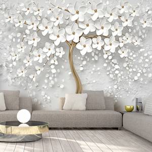 Papier peint Magic Magnolia Intissé - Multicolore - 450 x 315 cm