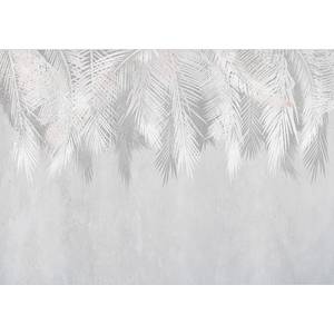 Fototapete Pale Palms Vlies - Grau - 450 x 315 cm