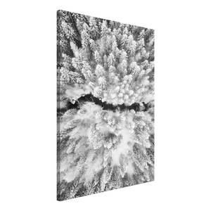 Tableau déco Cold Stream Bois manufacturé et toile - Noir / Blanc