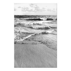 Tableau déco Gentle Waves Bois manufacturé et toile - Noir / Blanc