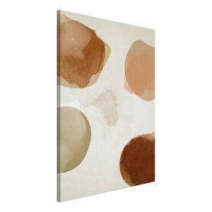 Wandbild Beige Abstraction Holzwerkstoff & Leinen - Beige