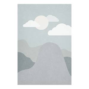 Afbeelding Mountain Adventure verwerkt hout & linnen - grijs