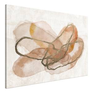 Afbeelding Delicate Composition verwerkt hout & linnen - grijs/beige - 120 x 80 cm