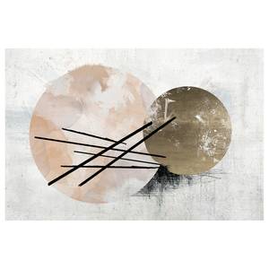 Tableau déco Spherical Composition Bois manufacturé et toile - Gris / Beige - 60 x 40 cm