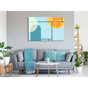 Quadro Arranged Ocean Materiali a base di legno e lino - Multicolore - 60 x 40 cm