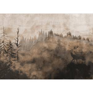 Papier peint Memory of the Wild Intissé - Marron - 400 x 280 cm