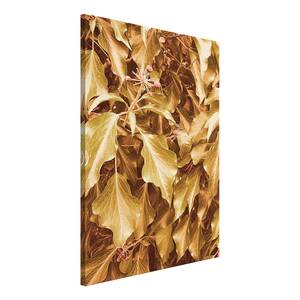 Wandbild Autumn Aura Holzwerkstoff & Leinen - Gold