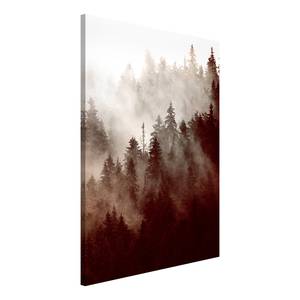Afbeelding Brown Forest verwerkt hout & linnen - grijs