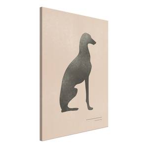 Wandbild Calm Greyhound Holzwerkstoff & Leinen - Mehrfarbig