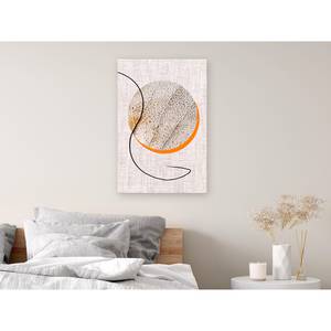 Tableau déco Moon Etude Bois manufacturé et toile - Multicolore