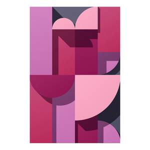 Quadro Abstract Home Materiali a base legno e lino - Rosa