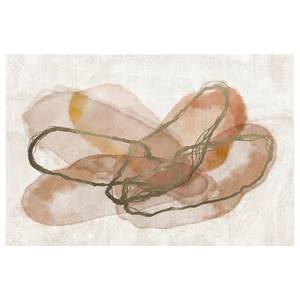 Afbeelding Delicate Composition verwerkt hout & linnen - grijs/beige - 90 x 60 cm