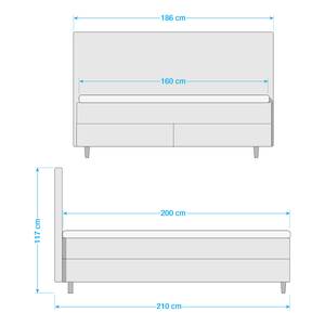 Boxspring Stavanger 160 x 200cm - Koudschuimtopper