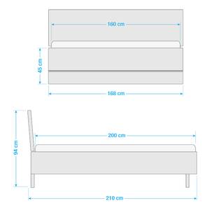 Bedframe Gibraltar I Eikenhoutlook Artisan/Wit - 160 x 200cm