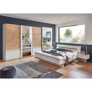 Bedframe Gibraltar II Eikenhoutlook Artisan/Wit - 180 x 200cm