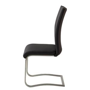 Chaises Marco Cuir Gyda: Noir - Lot de 4