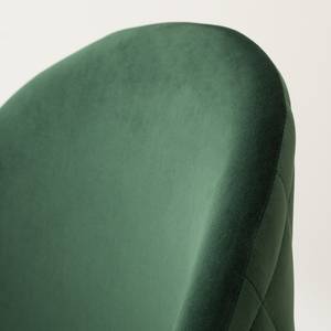 Gestoffeerde stoelen Farum Fluweel/staal - zwart - Velours Zala: Groen - 2-delige set