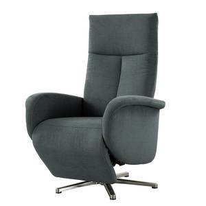 Fauteuil relax Nesebar II Tissu Olea: Gris foncé - Fonction relaxation - Sans aide au redressement - Réglage électrique : 2 moteurs avec câble