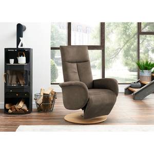 Relaxfauteuil Nesebar I Microvezel Flavie: Cappuccino - Relaxfunctie - Zonder opstahulp - Elektrisch verstelbaar: 2 motoren met kabel