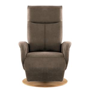 Relaxfauteuil Nesebar I Microvezel Flavie: Cappuccino - Relaxfunctie - Zonder opstahulp - Elektrisch verstelbaar: 2 motoren met kabel