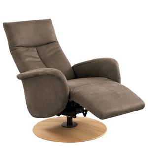 Relaxfauteuil Nesebar I Microvezel Flavie: Cappuccino - Relaxfunctie - Zonder opstahulp - Handmatig verstelling