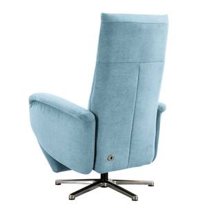 Fauteuil relax Nesebar II Tissu Olea: Bleu clair - Fonction relaxation - Avec aide au redressement - Réglage électrique : 2 moteurs avec batterie