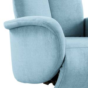 Fauteuil relax Nesebar II Tissu Olea: Bleu clair - Fonction relaxation - Avec aide au redressement - Réglage électrique : 2 moteurs avec batterie