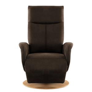 Fauteuil relax Nesebar I Microfibre Flavie: Marron foncé - Fonction relaxation - Avec aide au redressement - Réglage électrique : 2 moteurs avec batterie