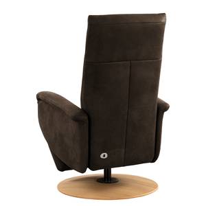 Fauteuil relax Nesebar I Microfibre Flavie: Marron foncé - Fonction relaxation - Avec aide au redressement - Réglage électrique : 2 moteurs avec batterie