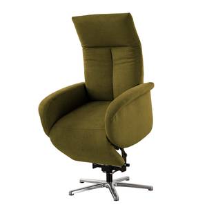 Fauteuil relax Nesebar II Tissu Olea: Vert olive - Fonction relaxation - Avec aide au redressement - Réglage électrique : 2 moteurs avec batterie