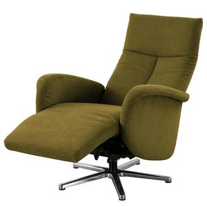 Fauteuil relax Nesebar II Tissu Olea: Vert olive - Fonction relaxation - Avec aide au redressement - Réglage électrique : 2 moteurs avec batterie