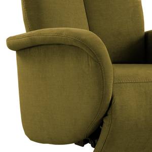 Fauteuil relax Nesebar II Tissu Olea: Vert olive - Fonction relaxation - Avec aide au redressement - Réglage électrique : 2 moteurs avec batterie