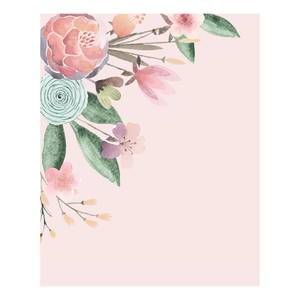 Vlies-fotobehang Fleur Bisou vlies - roze/groen