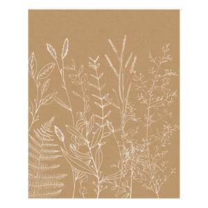 Papier peint intissé Herbs Garden Intissé - Marron / Blanc