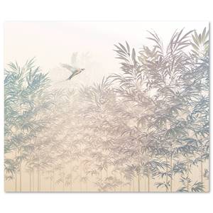 Papier peint intissé Bamboo Paradise Intissé - Bleu / Jaune