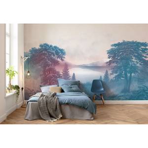 Vlies-fotobehang Forestland vlies - blauw/roze