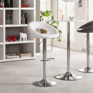 Chaise de bar Hemingway Blanc / Chrome - Lot de 2