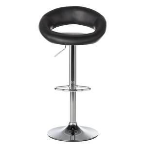 Chaise de bar Hemingway Noir / Chrome - Lot de 2