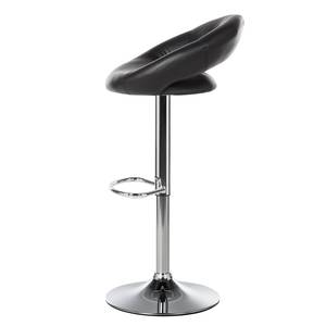 Chaise de bar Hemingway Noir / Chrome - Lot de 2