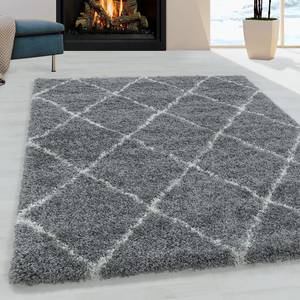 Tapis épais Kamara I Polypropylène - Gris - 140 x 200 cm