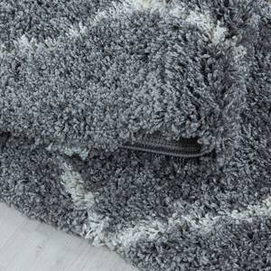 Hoogpolig vloerkleed Kamara I polypropeen - Grijs - 140 x 200 cm