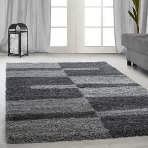 Tapis épais Fornax Polypropylène - Gris / Anthracite - 160 x 230 cm