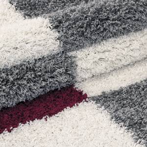 Tapis épais Fornax Polypropylène - Gris / Rouge - 140 x 200 cm