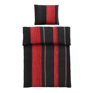 Beddengoed Bernhard polyester microvezel - rood/zwart