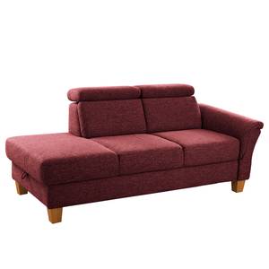 Chaise longue Eustis vlakweefsel - Platweefsel Amra: Oud pink - Longchair vooraanzicht rechts