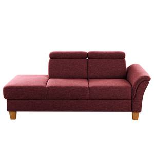 Chaise longue Eustis vlakweefsel - Platweefsel Amra: Oud pink - Longchair vooraanzicht rechts