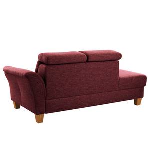 Chaise longue Eustis vlakweefsel - Platweefsel Amra: Oud pink - Longchair vooraanzicht rechts