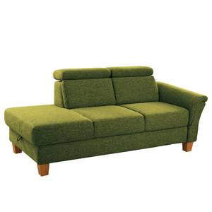 Chaise longue Eustis vlakweefsel - Platweefsel Amra: Pistache groen - Longchair vooraanzicht rechts